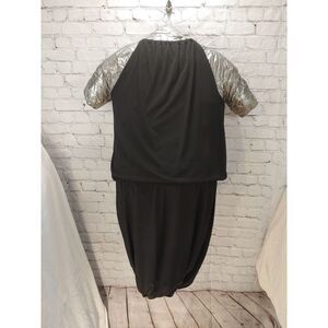 Kenneth Cole Women's Size Large Black Balloon Top Dress